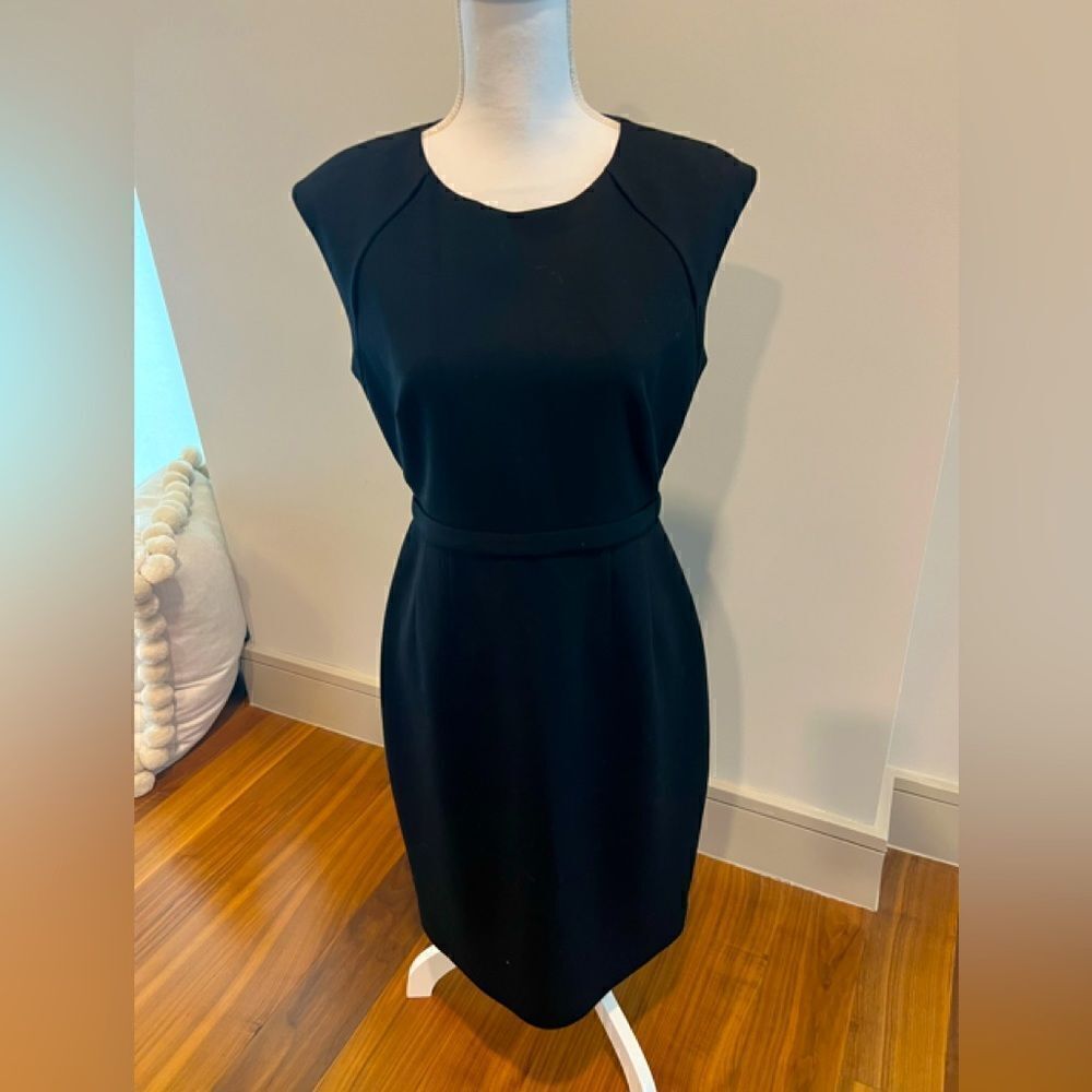 Elie Tahari, black sleeveless dress